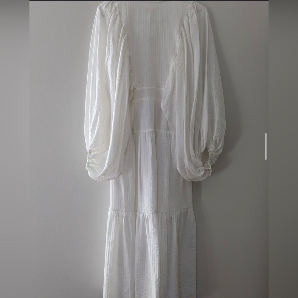 Balloon sleeve button maxi dress - Picture 3 of 9